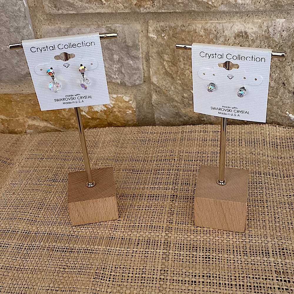 Set of Earrings Made With Swarovski Crystals